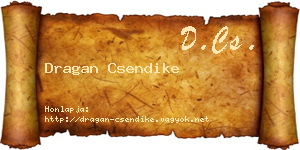 Dragan Csendike névjegykártya